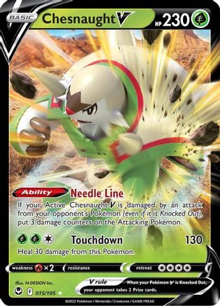 Chesnaught V (15) [SWSH12: Silver Tempest] Holofoil - Deck Out Gaming