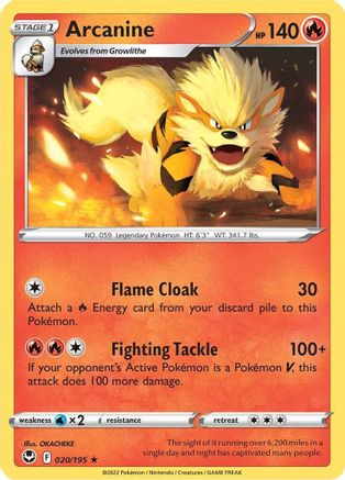 Arcanine (20) [SWSH12: Silver Tempest] - Deck Out Gaming