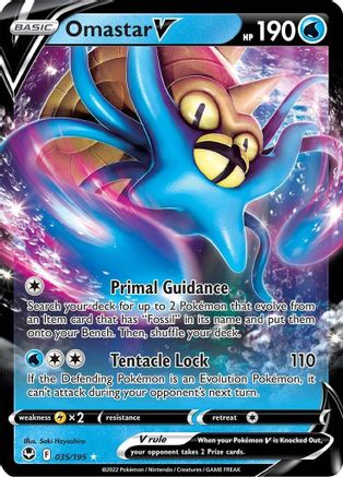 Omastar V (035/195) [Sword & Shield: Silver Tempest] - Deck Out Gaming