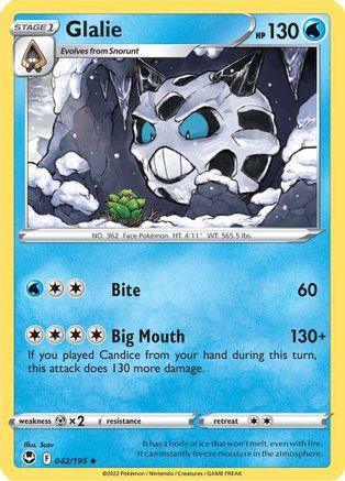 Glalie (42) [SWSH12: Silver Tempest] - Deck Out Gaming