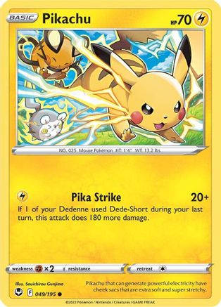 Pikachu (49) [SWSH12: Silver Tempest] - Deck Out Gaming