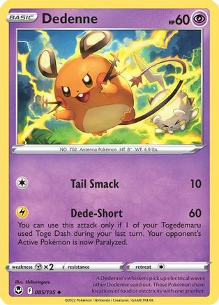 Dedenne (85) [SWSH12: Silver Tempest] Reverse Holofoil - Deck Out Gaming