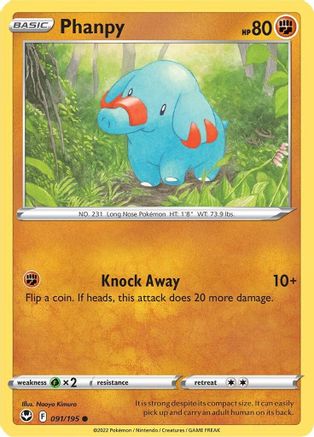 Phanpy (91) [SWSH12: Silver Tempest] Reverse Holofoil - Deck Out Gaming