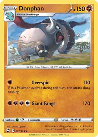 Donphan (92) [SWSH12: Silver Tempest] Reverse Holofoil - Deck Out Gaming