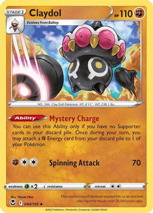 Claydol (94) [SWSH12: Silver Tempest] Reverse Holofoil - Deck Out Gaming