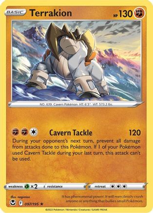 Terrakion (97) [SWSH12: Silver Tempest] Reverse Holofoil - Deck Out Gaming