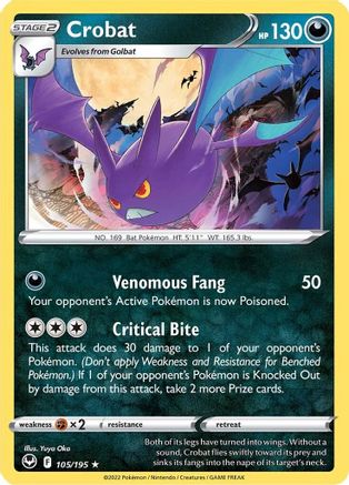 Crobat (105) [SWSH12: Silver Tempest] Holofoil - Deck Out Gaming