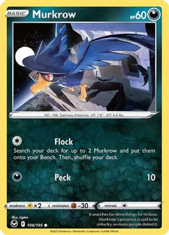 Murkrow (106) [SWSH12: Silver Tempest] Reverse Holofoil - Deck Out Gaming