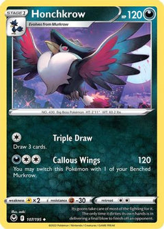 Honchkrow (107) [SWSH12: Silver Tempest] Reverse Holofoil - Deck Out Gaming
