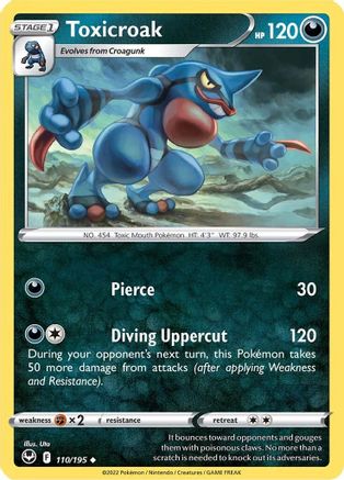 Toxicroak (110) [SWSH12: Silver Tempest] Reverse Holofoil - Deck Out Gaming