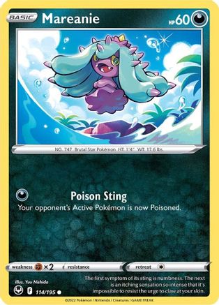 Mareanie (114) [SWSH12: Silver Tempest] Reverse Holofoil - Deck Out Gaming