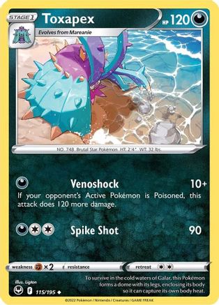 Toxapex (115) [SWSH12: Silver Tempest] - Deck Out Gaming