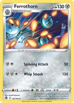 Ferrothorn (122) [SWSH12: Silver Tempest] Reverse Holofoil - Deck Out Gaming