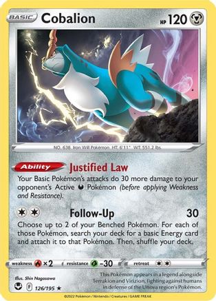 Cobalion (126) [SWSH12: Silver Tempest] - Deck Out Gaming
