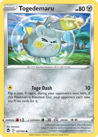 Togedemaru (127) [SWSH12: Silver Tempest] Reverse Holofoil - Deck Out Gaming