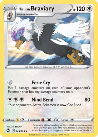 Hisuian Braviary (149) [SWSH12: Silver Tempest] - Deck Out Gaming