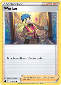 Worker (167) [SWSH12: Silver Tempest] Reverse Holofoil - Deck Out Gaming