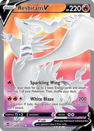 Reshiram V (172/195) [Sword & Shield: Silver Tempest] - Deck Out Gaming