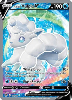Alolan Vulpix V (Full Art) (173) [SWSH12: Silver Tempest] Holofoil - Deck Out Gaming