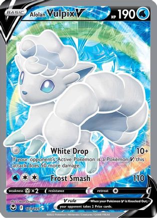 Alolan Vulpix V (Full Art) (173) [SWSH12: Silver Tempest] Holofoil - Deck Out Gaming
