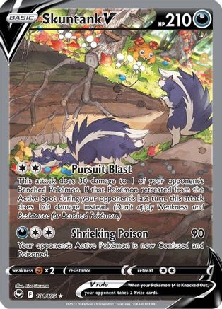 Skuntank V (Alternate Full Art) (181) [SWSH12: Silver Tempest] Holofoil - Deck Out Gaming
