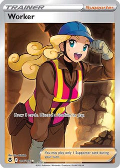 Worker (Full Art) (195) [SWSH12: Silver Tempest] Holofoil - Deck Out Gaming