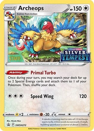 Archeops - SWSH272 (Prerelease) [STAFF] (SWSH272) [SWSH: Sword & Shield Promo Cards] Holofoil - Deck Out Gaming