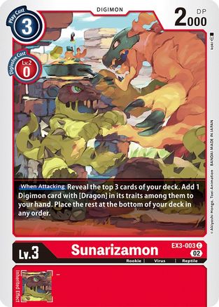 Sunarizamon (EX3-003) [Draconic Roar] - Deck Out Gaming