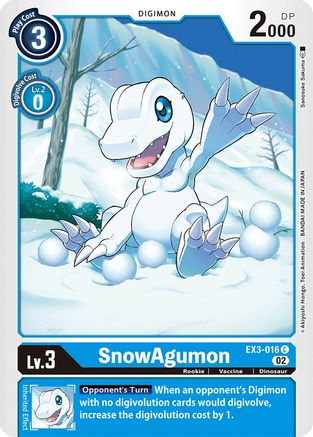 SnowAgumon (EX3-016) [Draconic Roar] - Deck Out Gaming