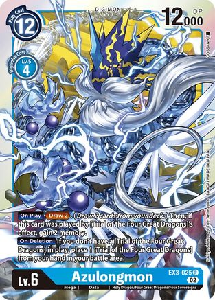 Azulongmon (EX3-025) [Draconic Roar] Foil - Deck Out Gaming