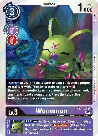 Wormmon (EX3-055) [Draconic Roar] Foil - Deck Out Gaming