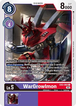 WarGrowlmon (EX3-062) [Draconic Roar] - Deck Out Gaming