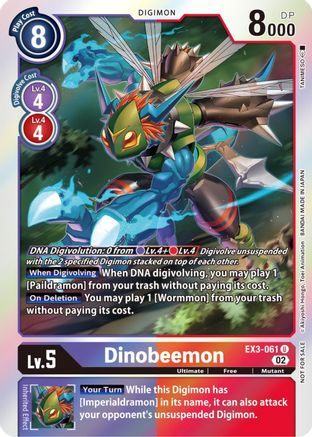 Dinobeemon (Box Topper) (EX3-061) [Draconic Roar] Foil - Deck Out Gaming