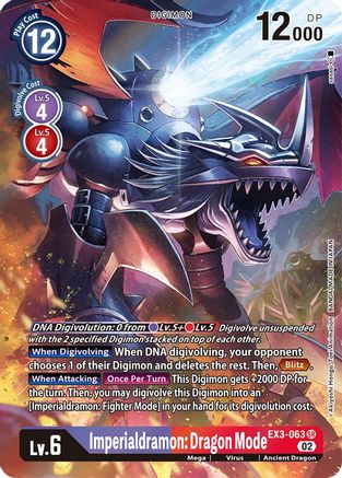 Imperialdramon: Dragon Mode (Alternate Art) (EX3-063) [Draconic Roar] Foil - Deck Out Gaming