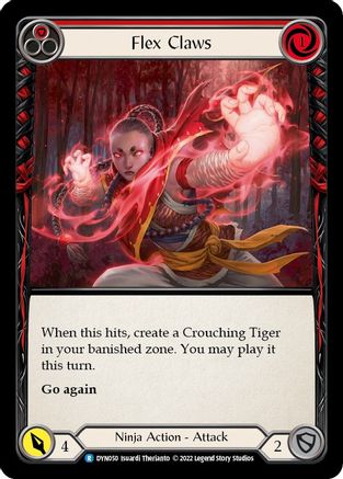 Flex Claws (Red) (DYN050) [Dynasty] Rainbow Foil - Deck Out Gaming