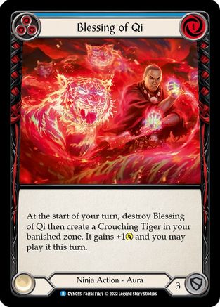 Blessing of Qi (Blue) (DYN055) [Dynasty] Rainbow Foil - Deck Out Gaming