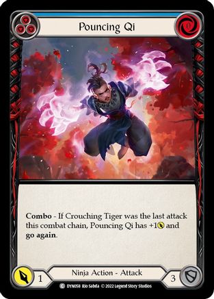Pouncing Qi (Blue) (DYN058) [Dynasty] - Deck Out Gaming