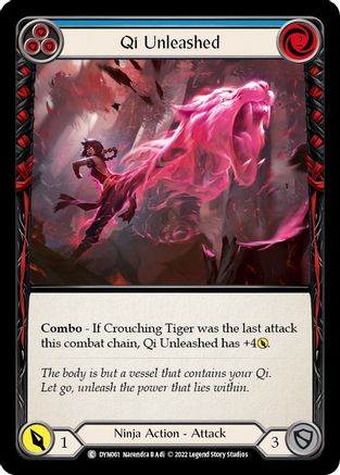 Qi Unleashed (Blue) (DYN061) [Dynasty] Rainbow Foil - Deck Out Gaming