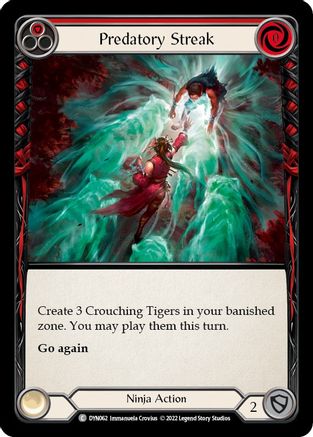 Predatory Streak (Red) (DYN062) [Dynasty] Rainbow Foil - Deck Out Gaming