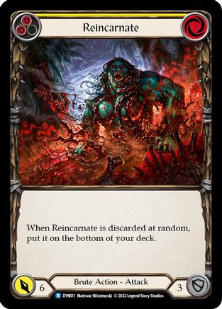 Reincarnate (Yellow) (DYN011) [Dynasty] Rainbow Foil - Deck Out Gaming