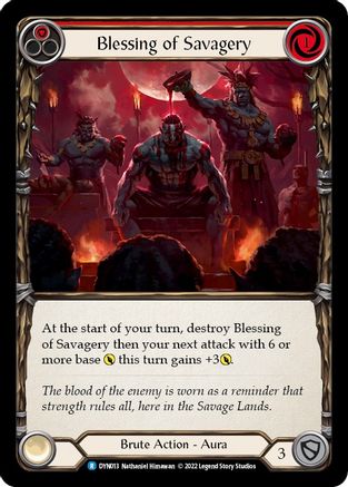 Blessing of Savagery (Red) (DYN013) [Dynasty] - Deck Out Gaming