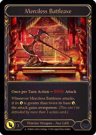 Merciless Battleaxe (Marvel) (DYN068) [Dynasty] Cold Foil - Deck Out Gaming
