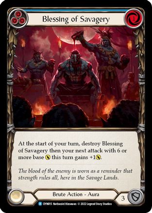 Blessing of Savagery (Blue) (DYN015) [Dynasty] - Deck Out Gaming