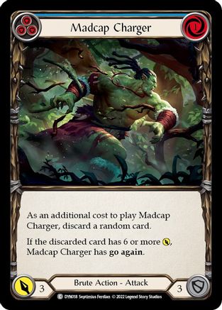 Madcap Charger (Blue) (DYN018) [Dynasty] Rainbow Foil - Deck Out Gaming