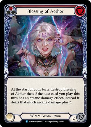 Blessing of Aether (Red) (DYN200) [Dynasty] Rainbow Foil - Deck Out Gaming