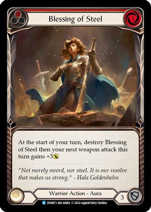 Blessing of Steel (Red) (DYN073) [Dynasty] - Deck Out Gaming