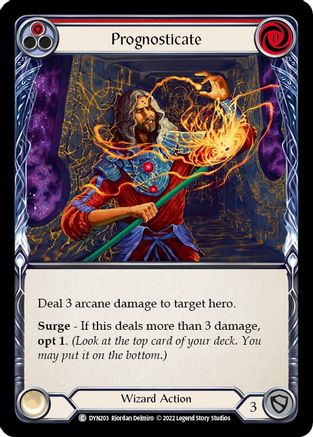 Prognosticate (Red) (DYN203) [Dynasty] Rainbow Foil - Deck Out Gaming