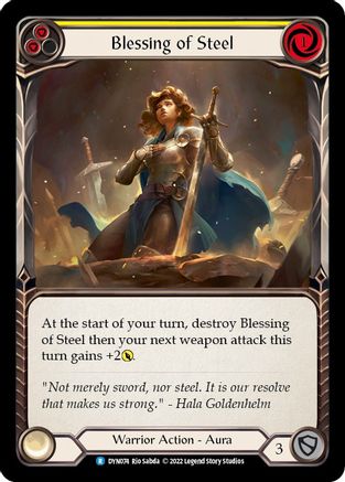 Blessing of Steel (Yellow) (DYN074) [Dynasty] Rainbow Foil - Deck Out Gaming