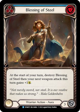 Blessing of Steel (Blue) (DYN075) [Dynasty] - Deck Out Gaming