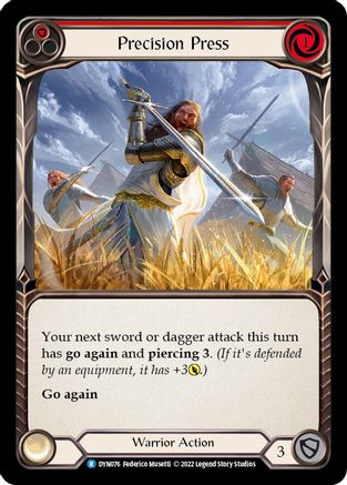 Precision Press (Red) (DYN076) [Dynasty] - Deck Out Gaming